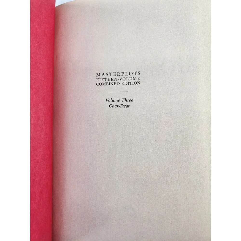 Masterplots Digests of World Literature Volume 1, 2, & 3 1964 F Magill